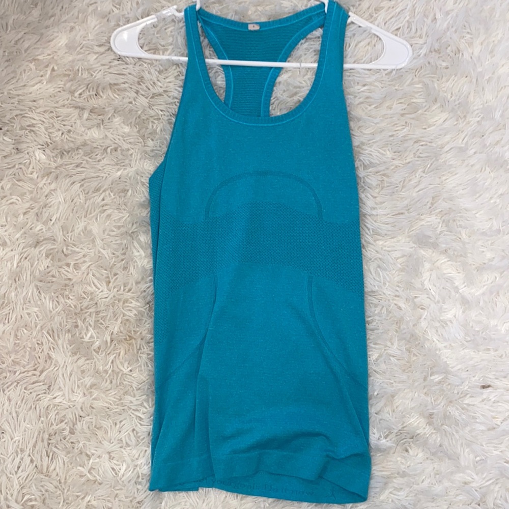 teal lululemon tank
